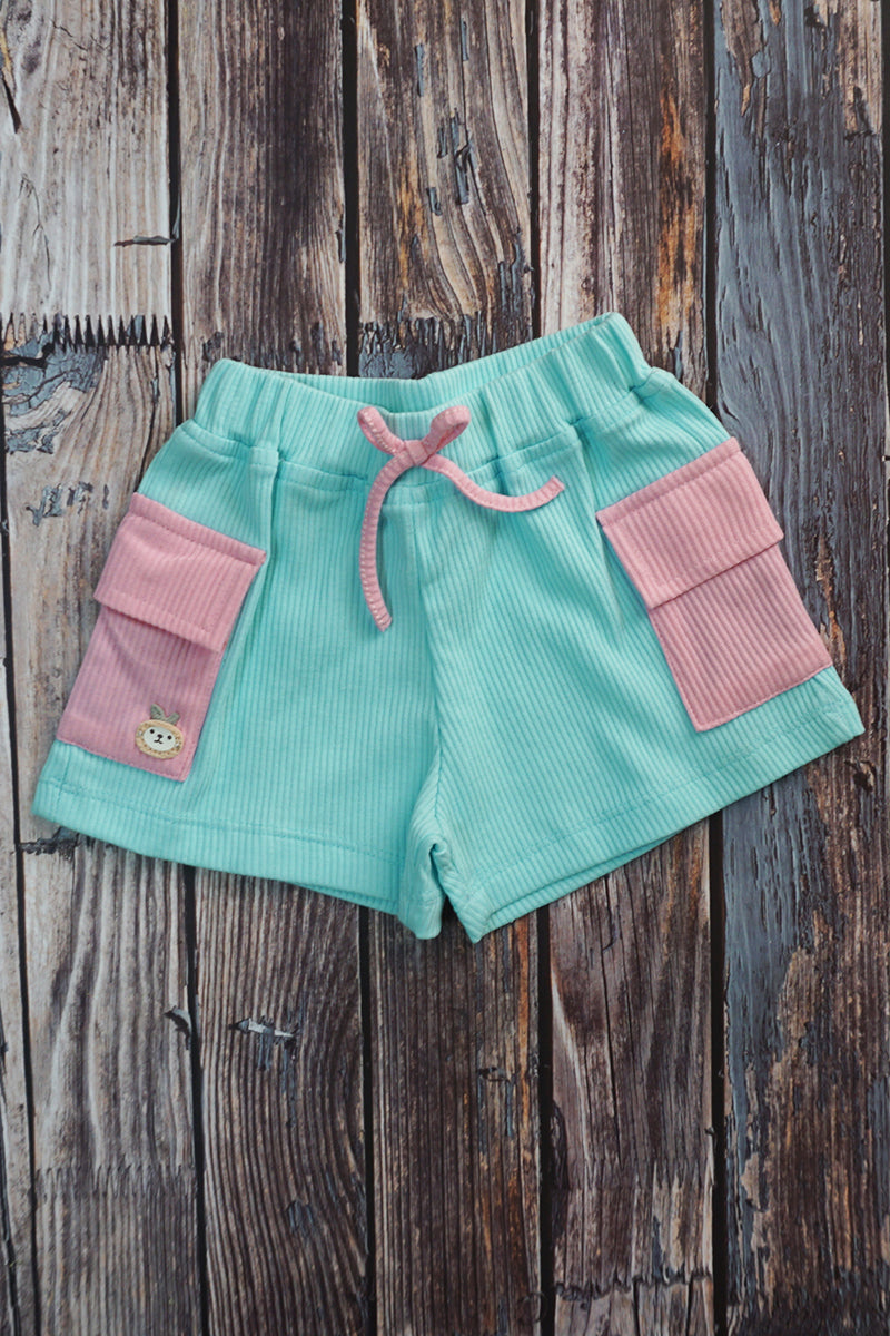 Cotton Top & Shorts (Mom's Lil Pet - S.Blue)