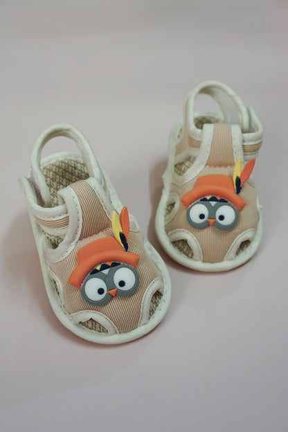 Unisex Baby Sandal with Anti Skid Sole (Beige)