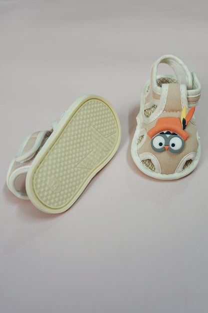 Unisex Baby Sandal with Anti Skid Sole (Beige)