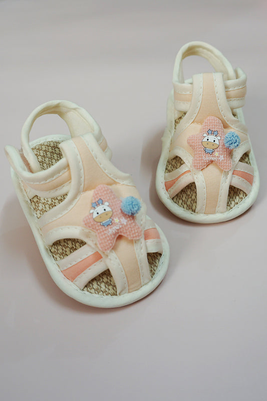 Unisex Baby Sandal with Anti Skid Sole (Pink)