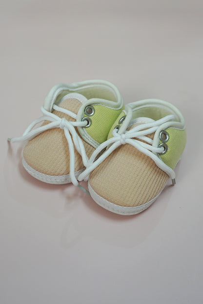 Newborn Baby Laced Booties/Shoes (Lemon/0-3M)