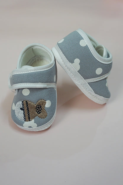 Newborn Baby Booties/Shoes (Grey/0-3M)