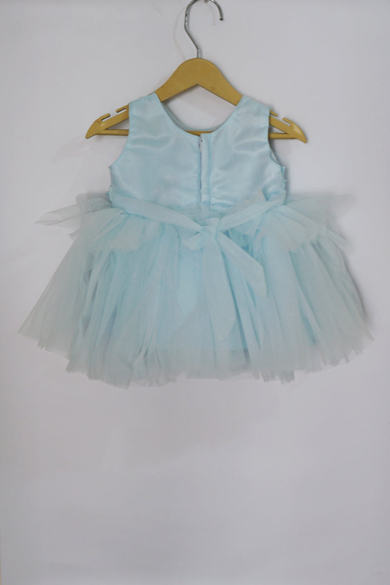 Newborn Layered Frock (Light Blue)