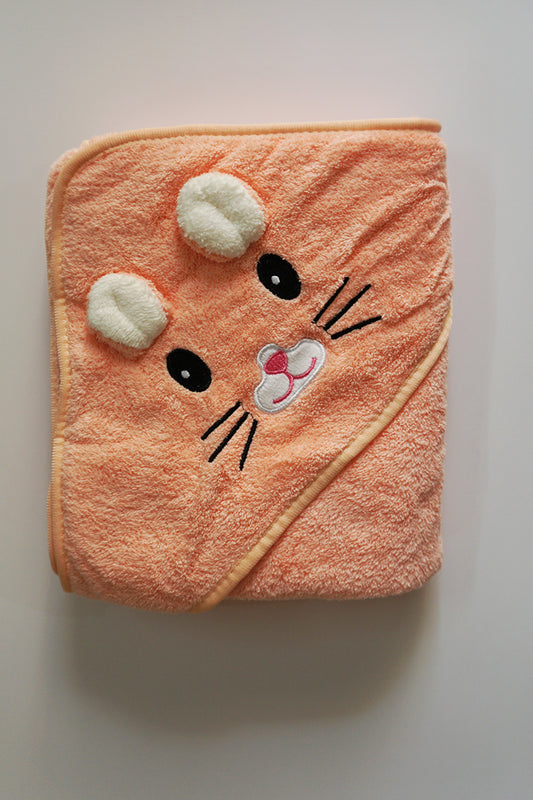 Hooded Terry Towel (Peach)