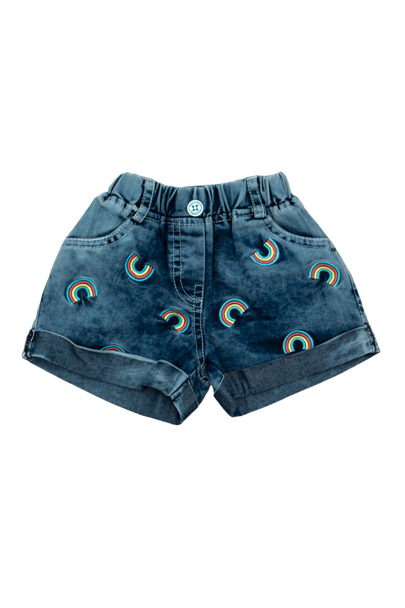 Rainbow sales jean shorts