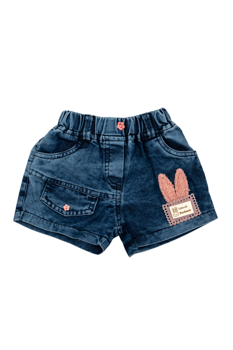 Cotton Top & Denim Shorts (Bunny - Rust)