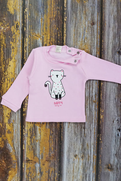 Fleece Suit with Fun Prints - Baby Pink