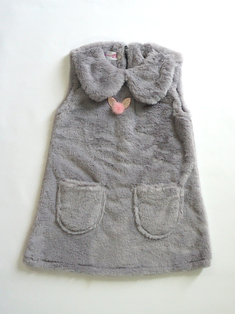 Faux Fur Midhi Dress with Velvet Top (4-5/5-6/6-7 Years)