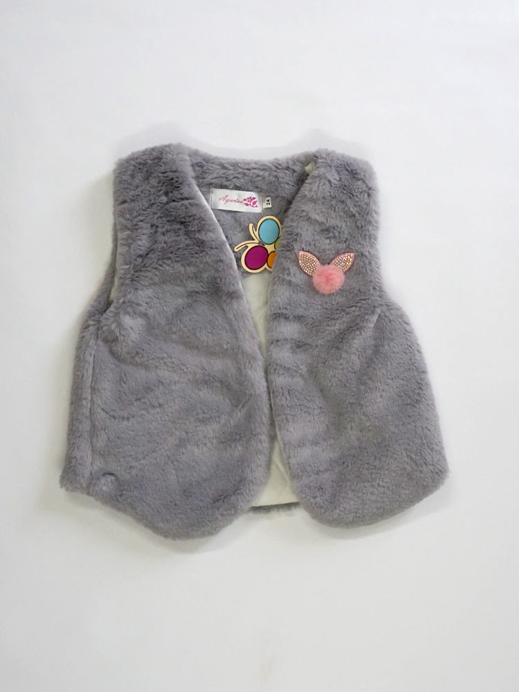 Faux Fur Jacket and Skirt with Velvet Top (2-3 Years|4-5 Years)