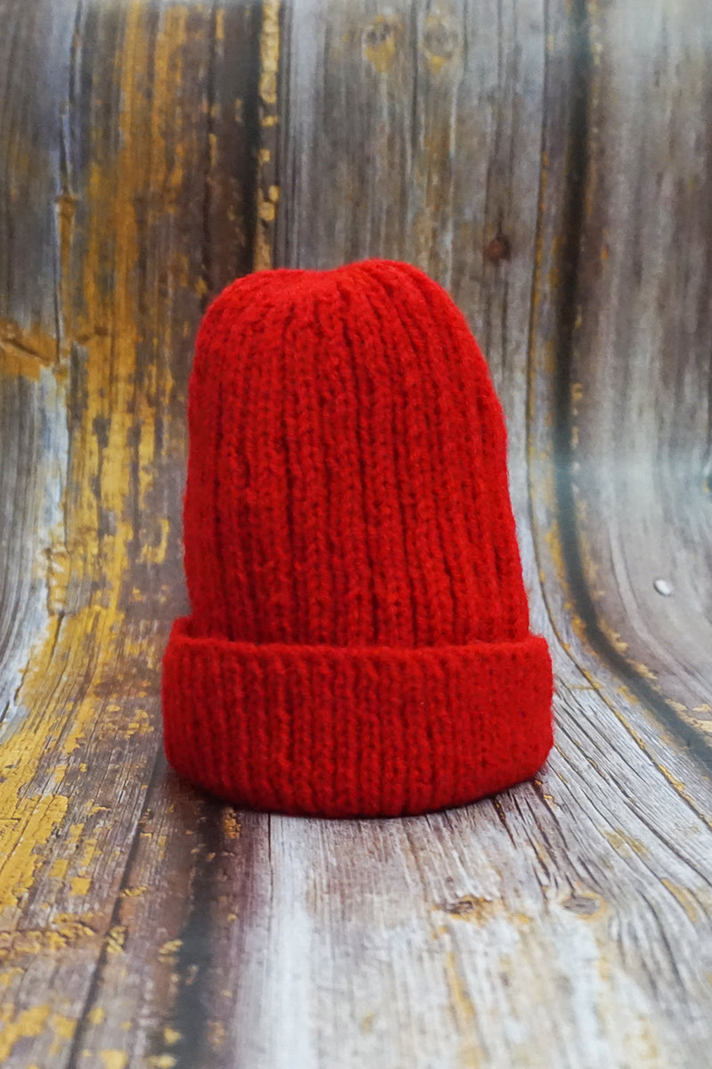 Handknitted Cap- Red