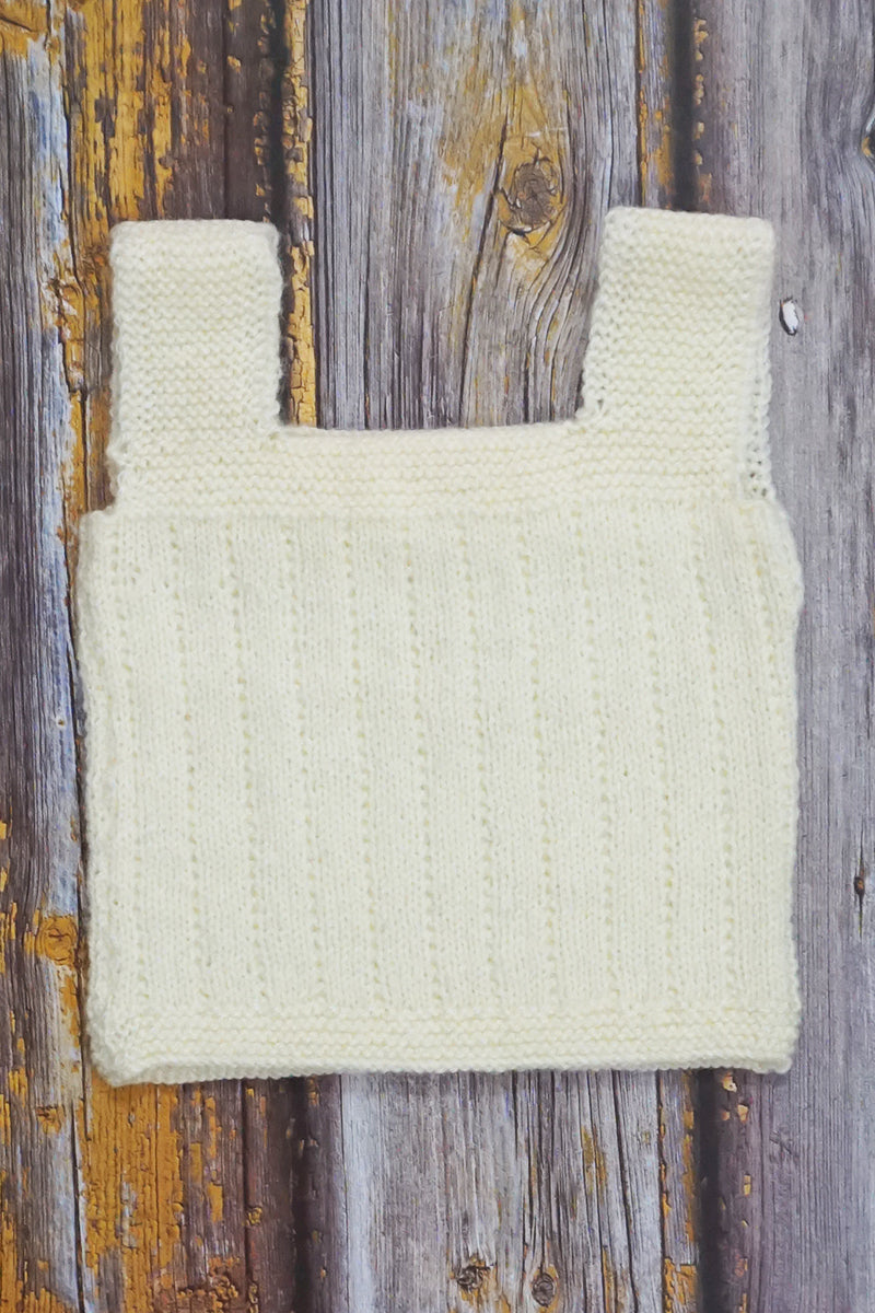 Handknitted Sweater Vest (Off-White)