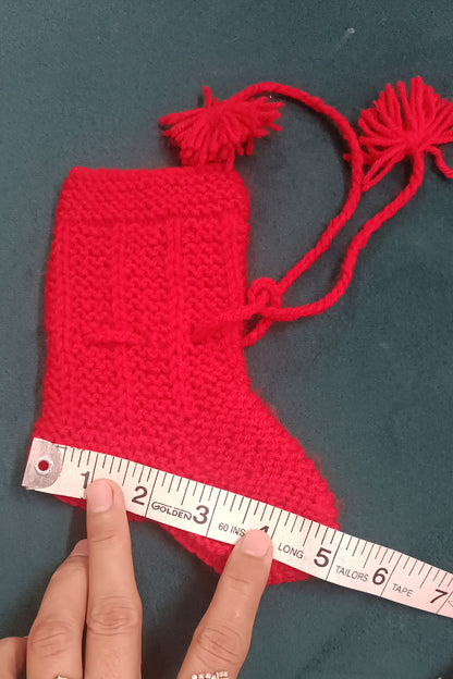 Handknitted Socks- Red