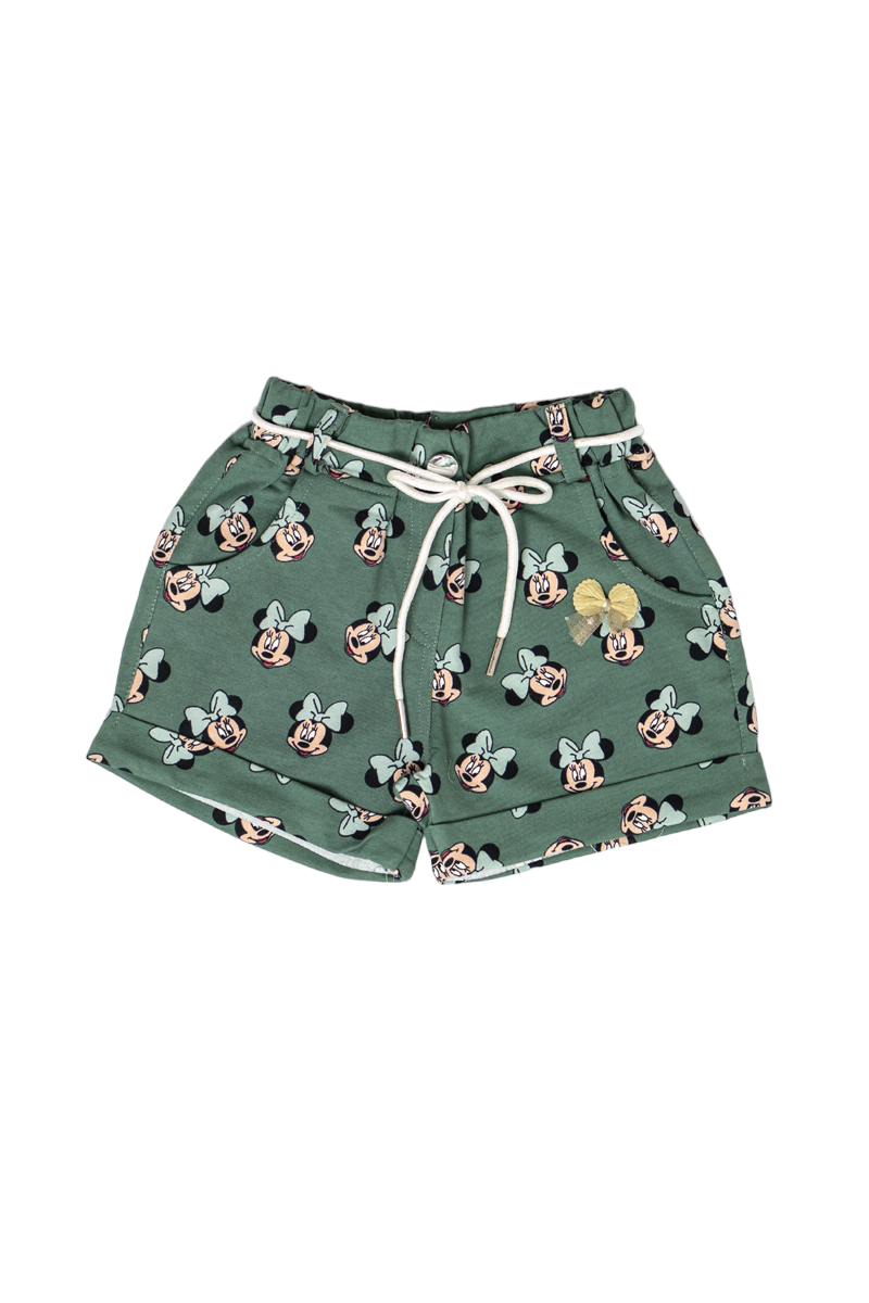 Minnie Hosiery Top & Shorts (Green)