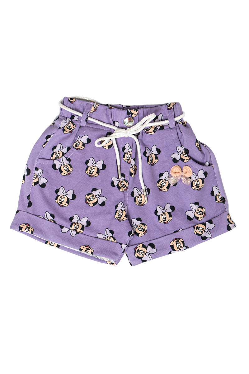 Minnie Hosiery Top & Shorts (Purple)