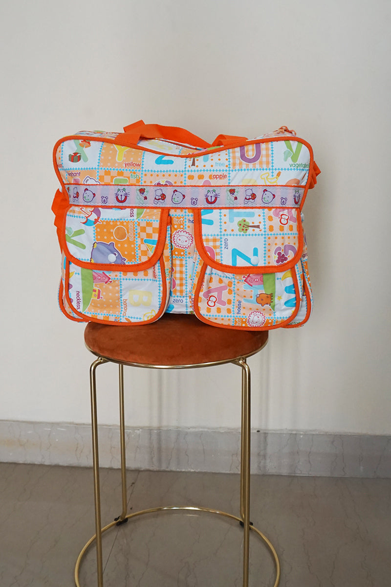 Baby Diaper Bag (Orange)