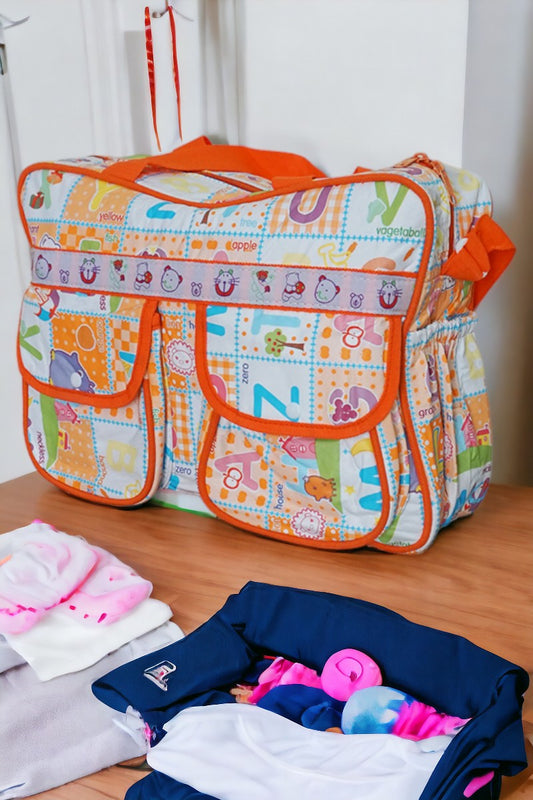 Baby Diaper Bag (Orange)