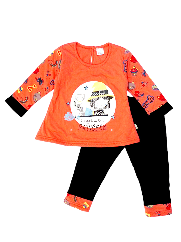 Quilted Witch Print Polyfill Suit (2-3 Years)