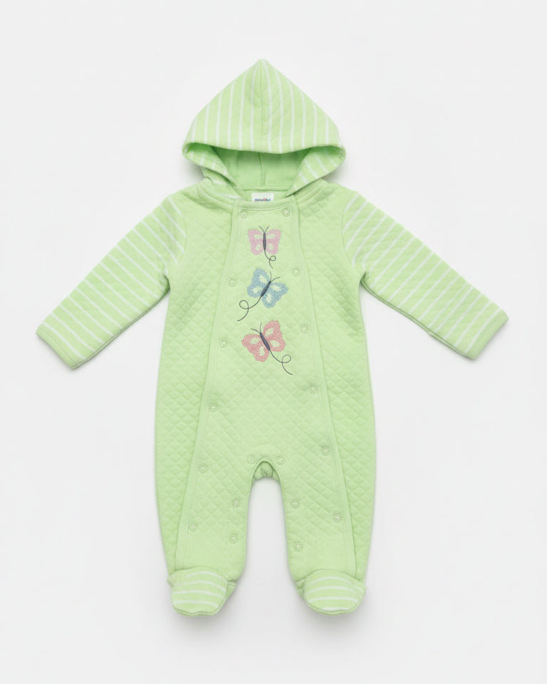 Polyfill Footed Hood Romper (Butterflies)
