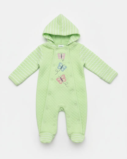 Polyfill Footed Hood Romper (Butterflies)