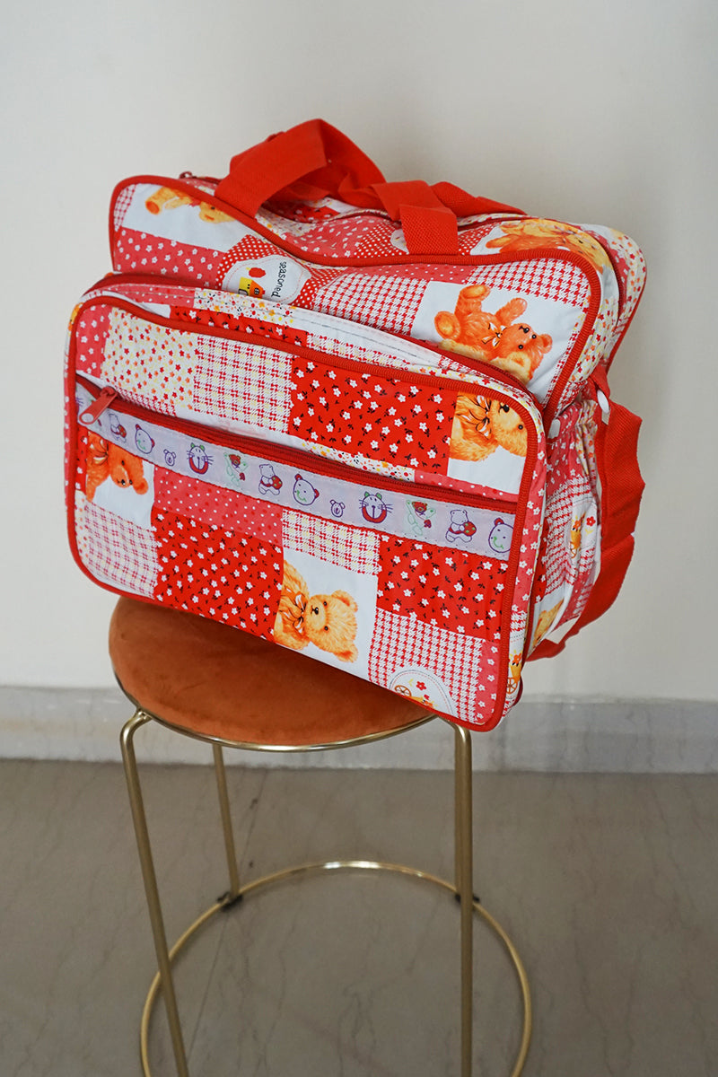 Baby Diaper Bag (Red-Small)