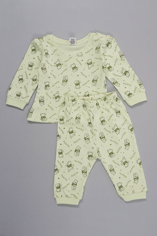 Full Sleeves Cotton Pajami Set for Newborn Girls