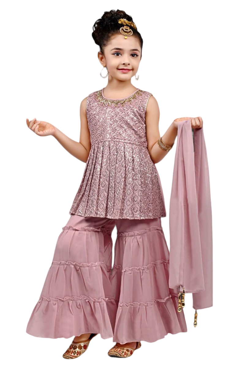 girl dress design sharara salwar kameez -8423101822 | Heenastyle