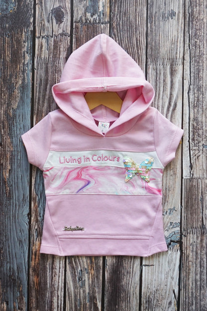 Stylish Hoody Top with Hot Pants for Baby Girls