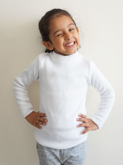 White High Neck Sweater/Skiwi (2-5 Years)