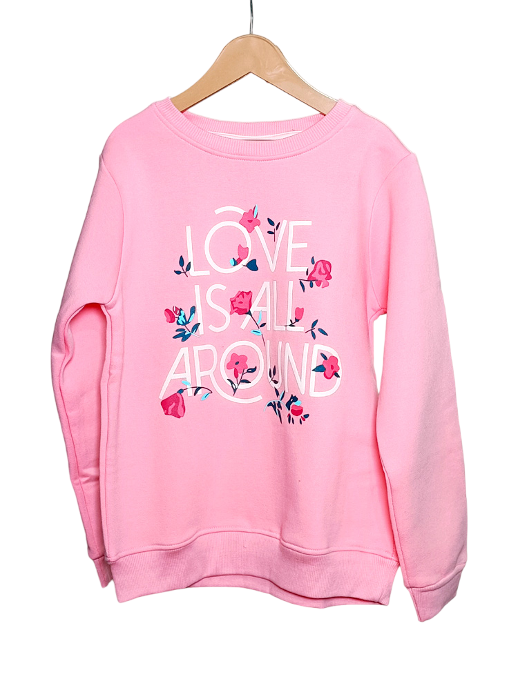 Girls Pink Sweatshirt (2-8 Years)