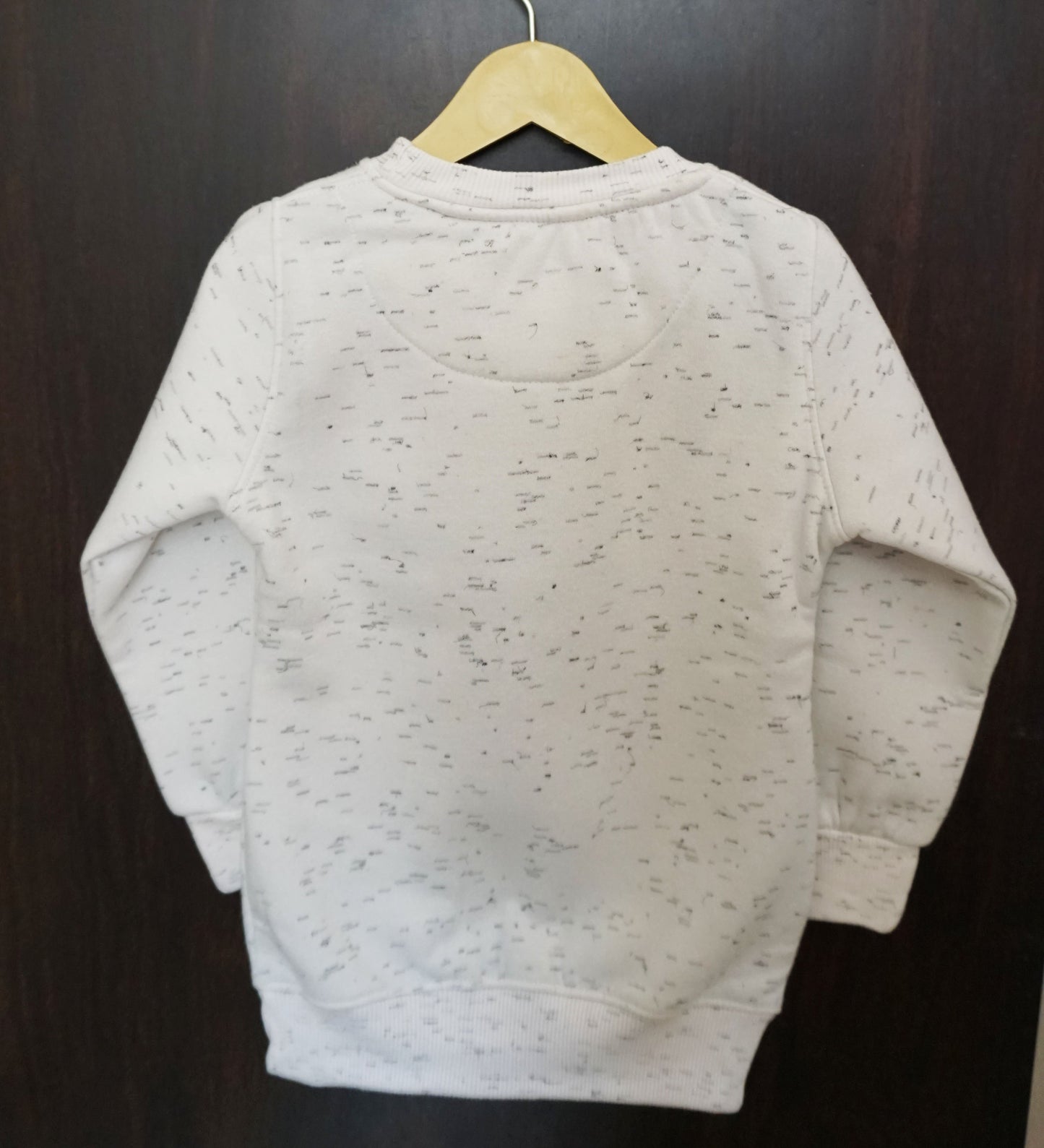 White Melange Sweatshirt -Butterflies (2-5 Years)