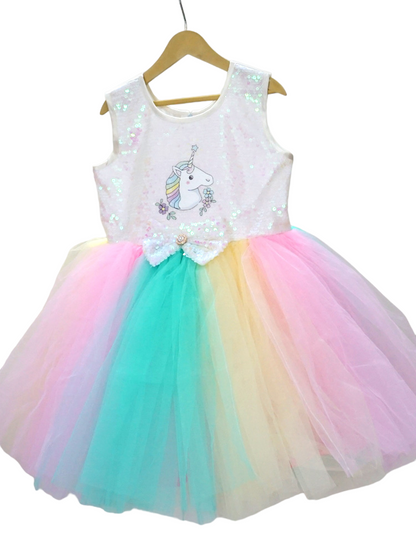 Multicolor Unicorn Frock