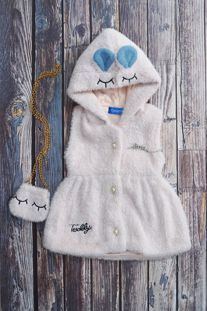 Winter Knitted Dress with Fur Coat (6-12 Months)