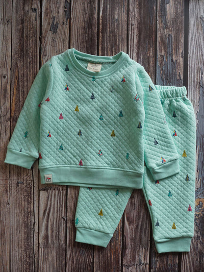 Polyfill Suit - Christmas trees (0-6M/1-2 Years/2-3 Years)