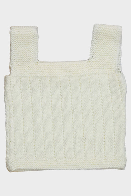 Handknitted Sweater Vest (Off-White)
