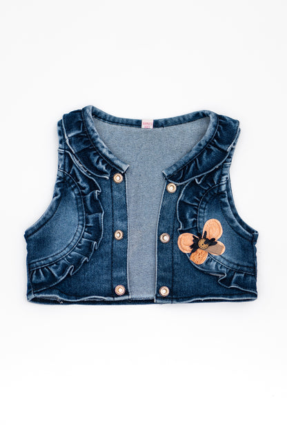 Denim Frock with Demin Jacket