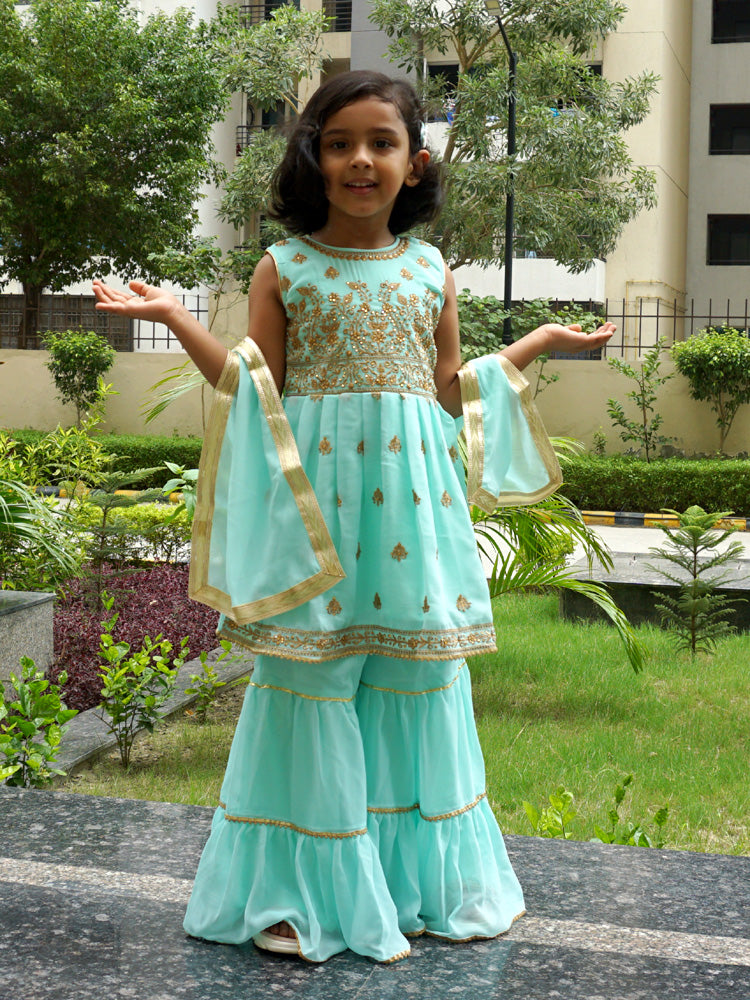 Kids 2024 sharara suit