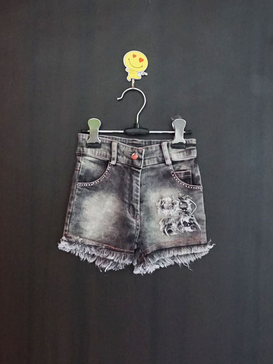 Frayed Denim Short