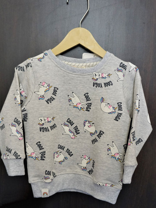 Full Sleeves Cotton T-Shirt (Unicorn Print)