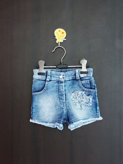 Frayed Denim Short