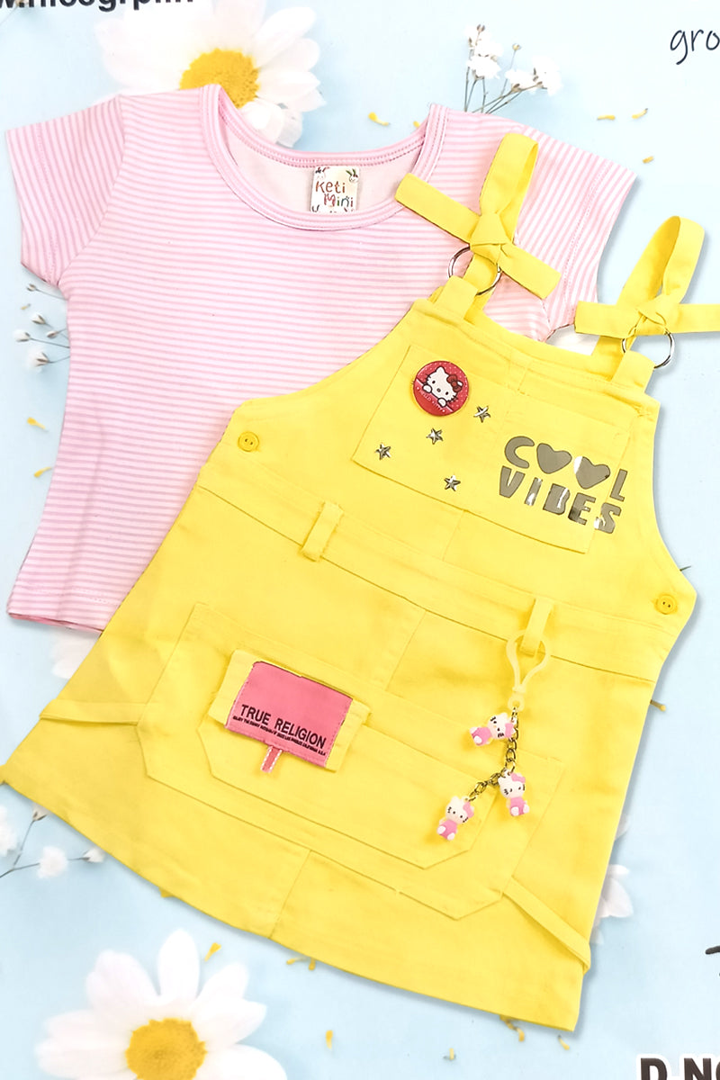 Cotton Top & Dungaree (Yellow)